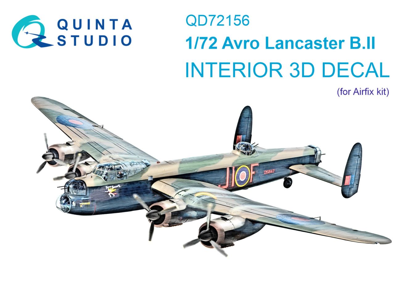 1:72 Avro Lancaster B.II 3D-Printed & coloured Interior on decal paper (Airfix)