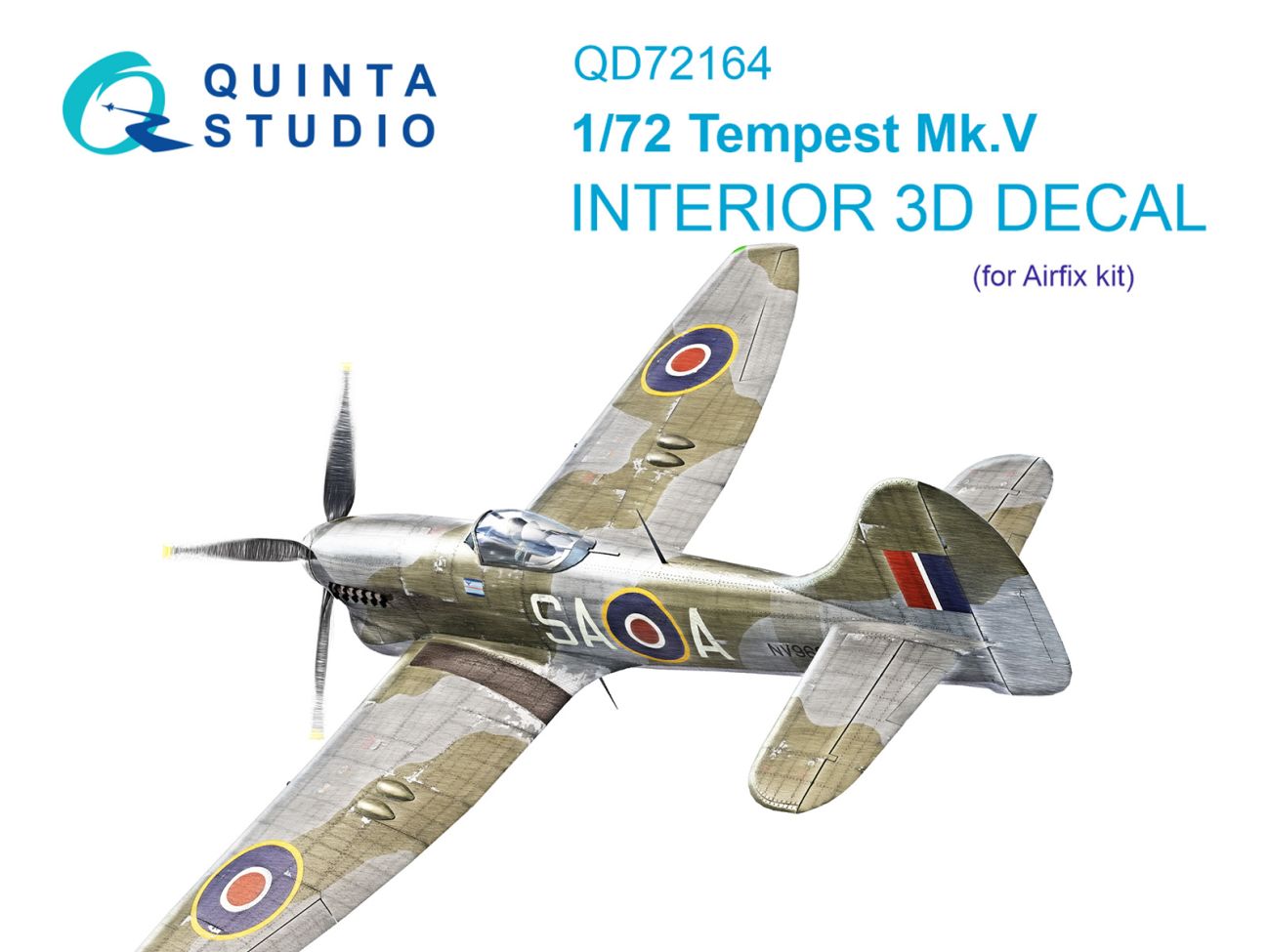 1:72 Tempest Mk.V 3D-Printed & coloured Interior on decal paper (Airfix)