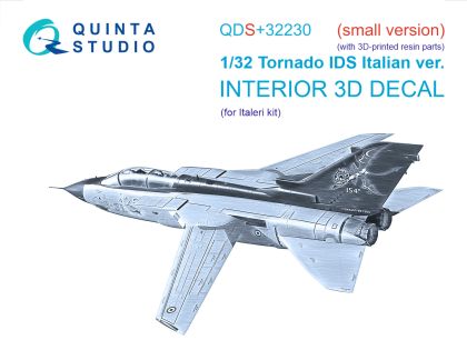 1:32 Tornado IDS Italian 3D-Printed & coloured Interior on decal paper (Italeri) (Small version) (with 3D-printed resin parts)