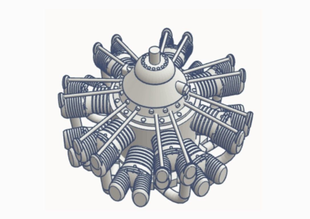 1:40 Fiat C.R 42 Falco motor