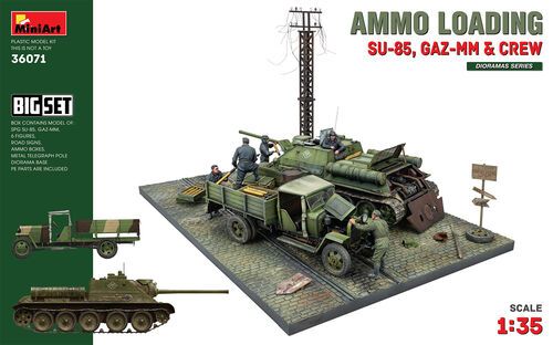 1:35 AMMO LOADING. SU-85, GAZ-MM & CREW. BIG SET