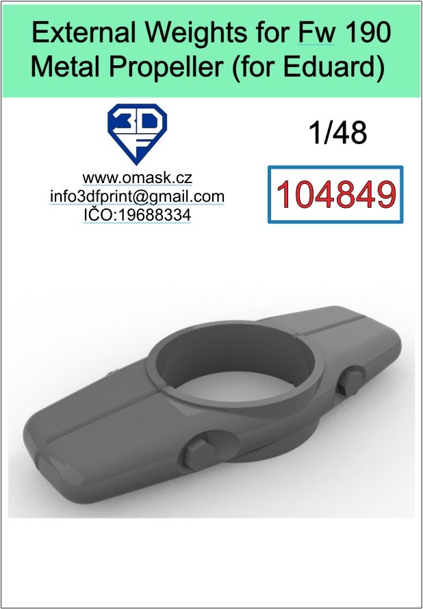 1:48 External Weight for Fw 190Meetal Propeller (for Eduard)