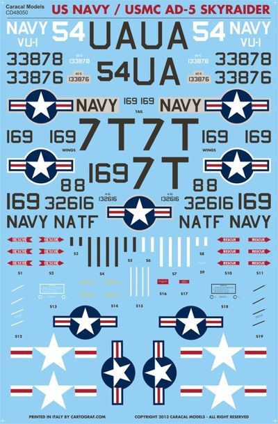 1:48 Douglas AD-5 / A-1E Skyraider: U.S. Navy / USMC