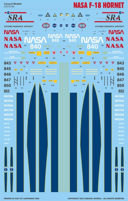 1:72 NASA McDonnell-Douglas F-18 Hornet