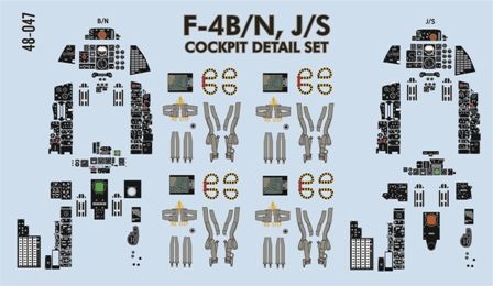 1:48 F-4B/N, F-4J/S Phantom Cockpit Detailing Set