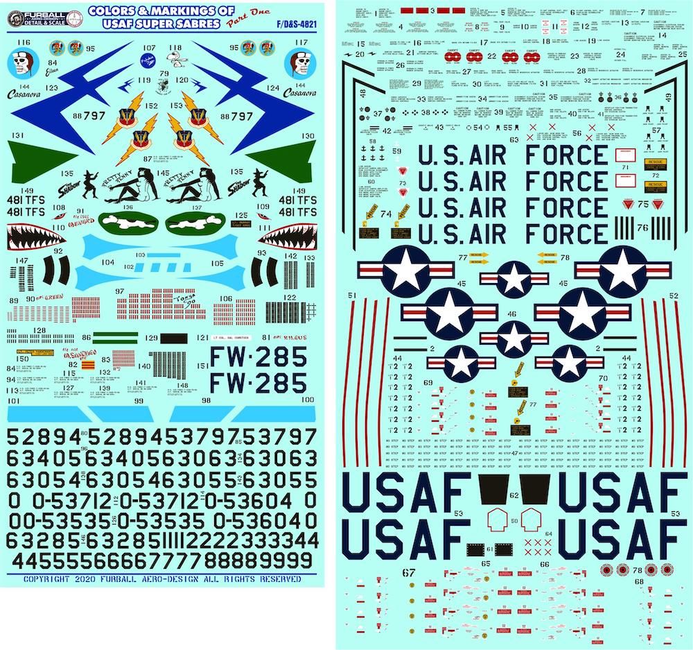 1:72 Super Sabre USAF colors & markings