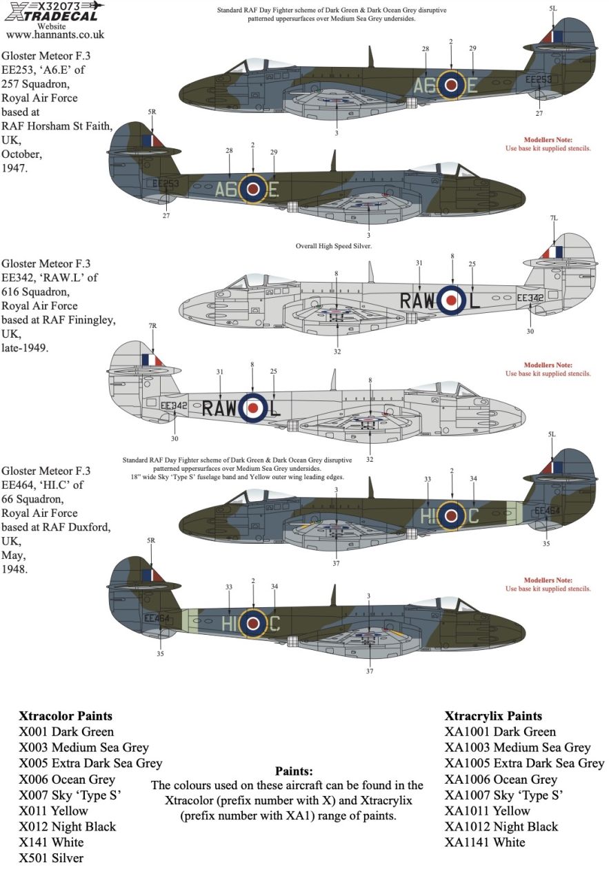 1:32 Gloster Meteor F.3 Collection