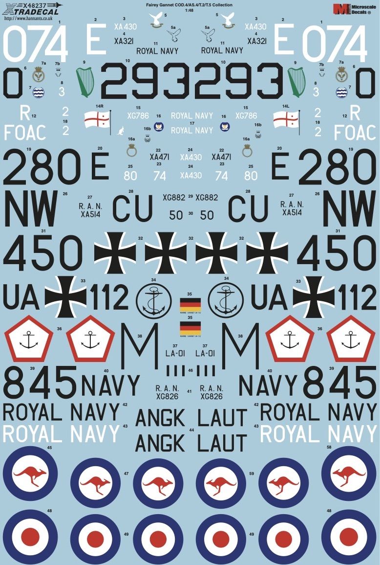 1:48 Fairey Gannet COD.4/AS.4/T.2/T.5 Collection