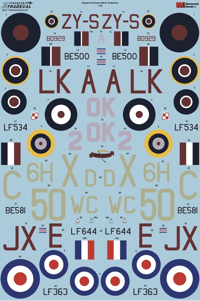 1:48 Hawker Hurricane Mk.IIc Collection