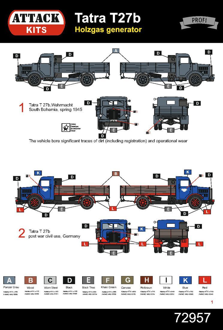 1:72 Tatra T27b Holzgas generator
