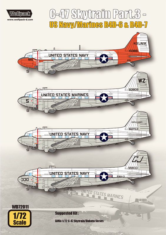 1:72 C47 Skytrain Part 3 'US Navy and Marines R4D-6 and R4D-7