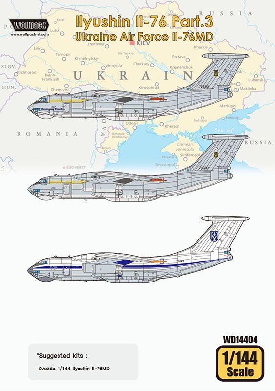 1:144 Ilyushin IL76 Part 3: Ukraine Air force IL76MD (Zvezda)