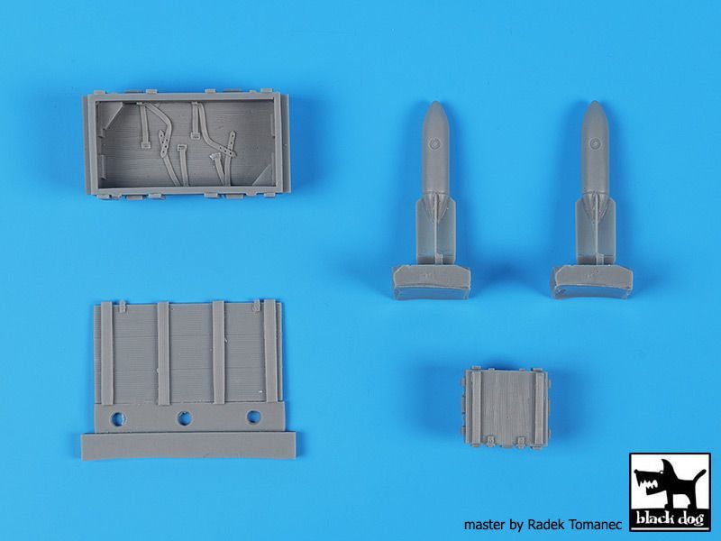 1:32 WW II Luftwaffe bomb Sc 50+crate box