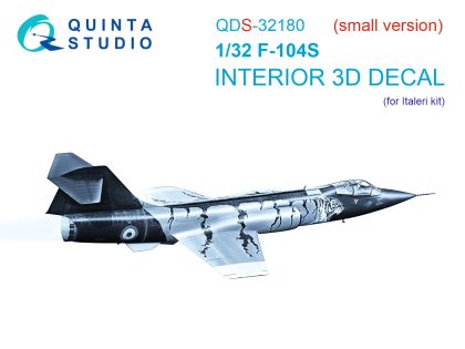 1:32 F-104S 3D-Printed & coloured Interior on decal paper (Italeri) (small version)