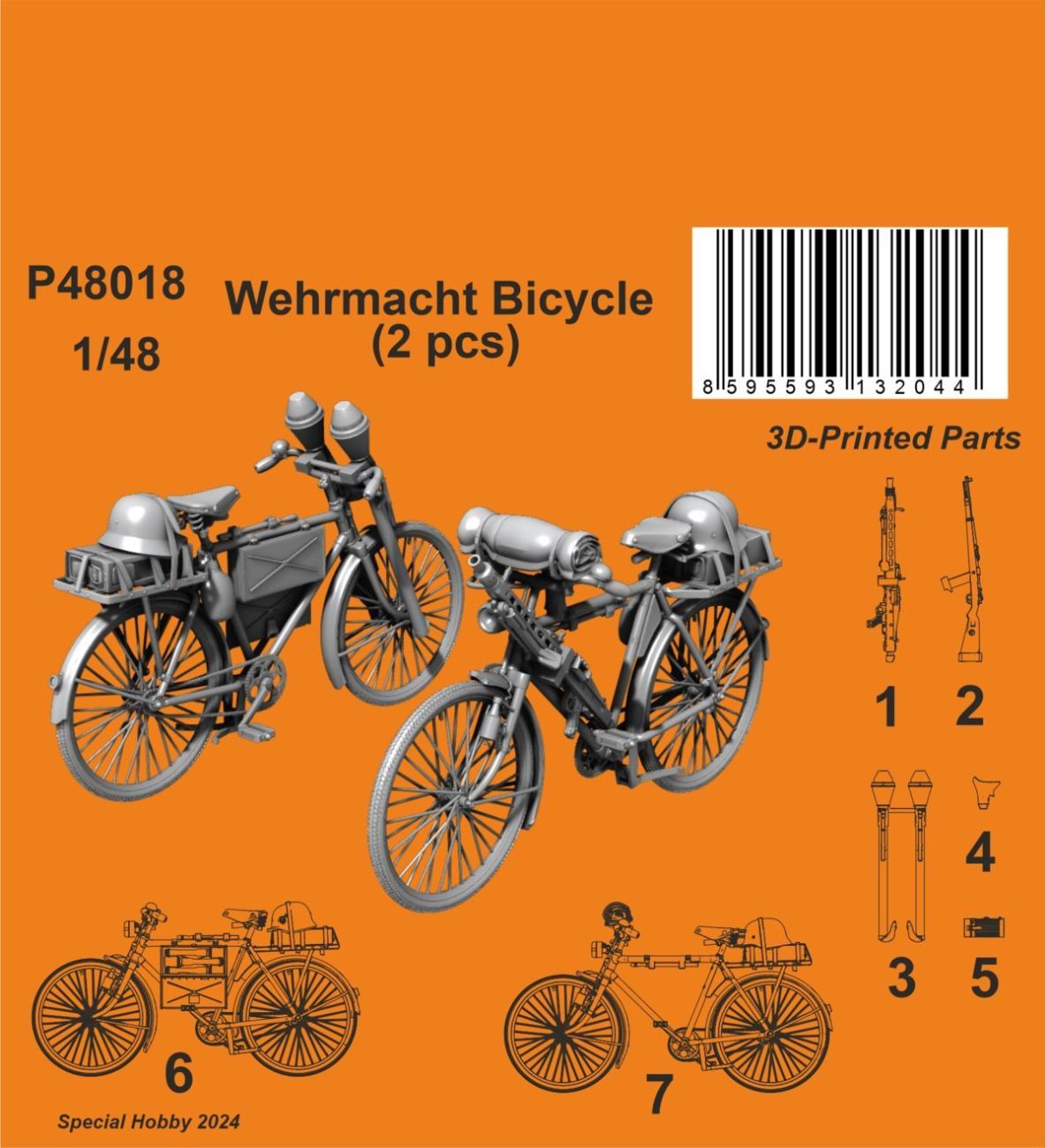 1:48 Wehrmacht Bicycle (2 pcs)