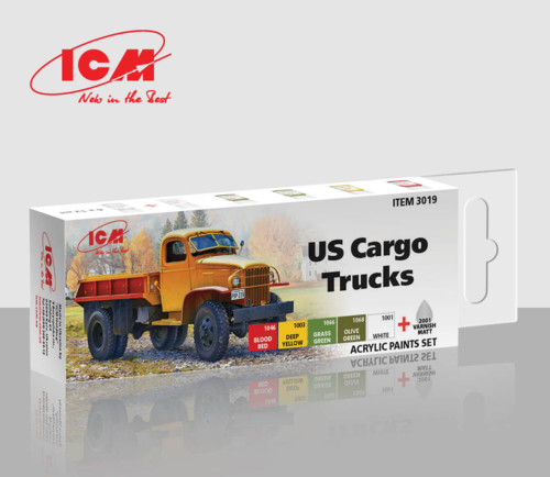 USA Cargo Trucks Acrylic Paint Set