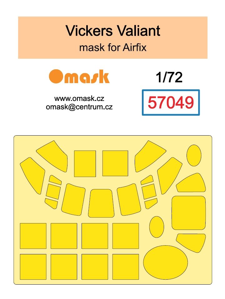 1:72 Vickers Valiant mask (for Airfix)