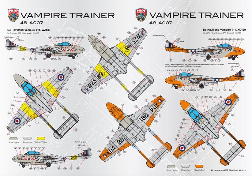 1:48 Vampire T11 in RAF service