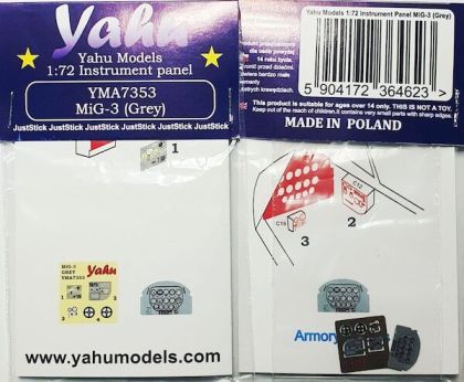 1:72 Instrument Panel MiG-3 Grey /Early (Armory)