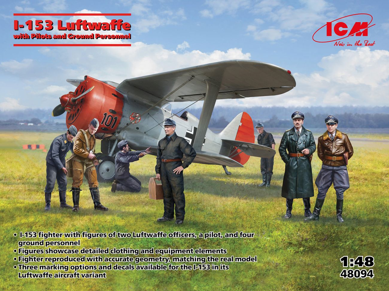 1:48 I-153 Luftwaffe with Pilots and Ground Personnel