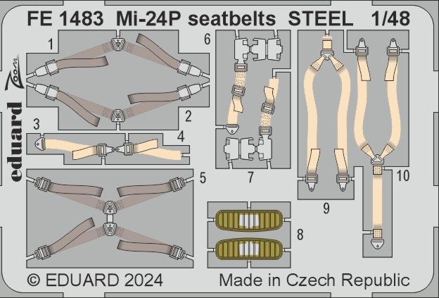 1:48 Mil Mi-24P seatbelts STEEL