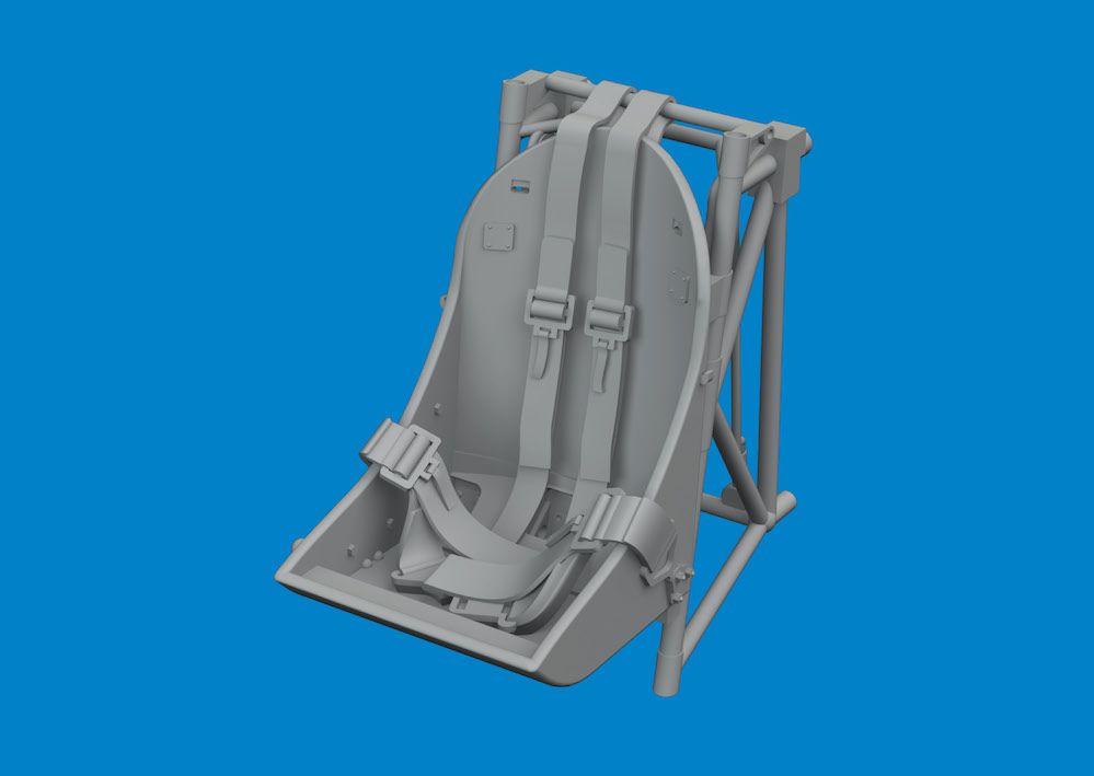 1:48 Vought F4U-2 Corsair seat w/ integral belts PRINT