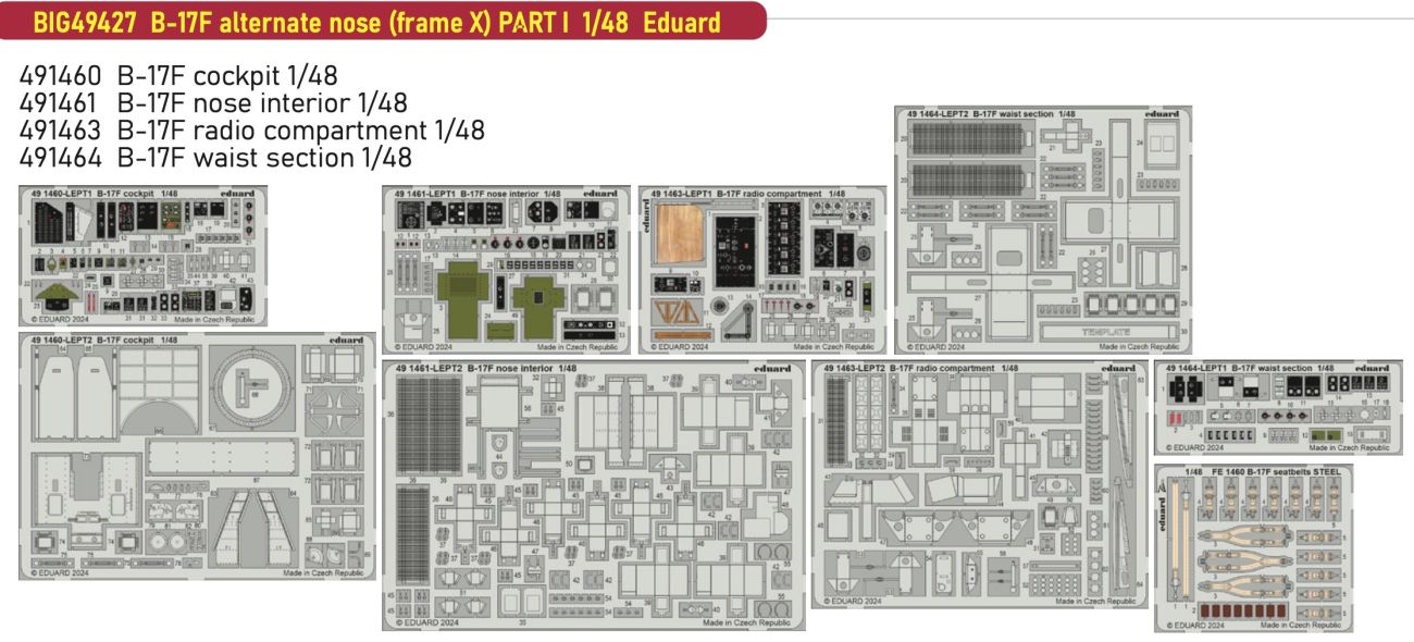 1:48 Boeing B-17F Flying Fortress alternate nose (frame X) PART I