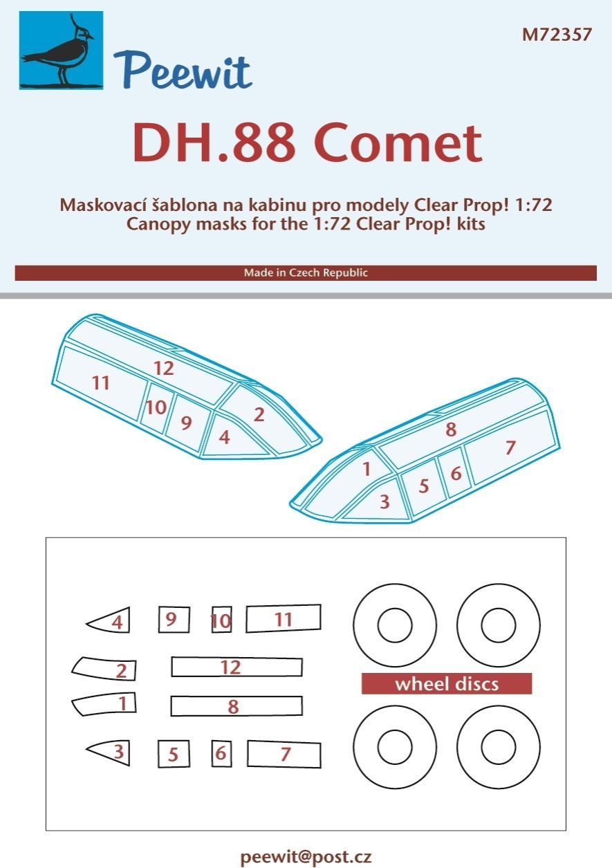 1:72 DH.88 Comet (Clear Prop !)