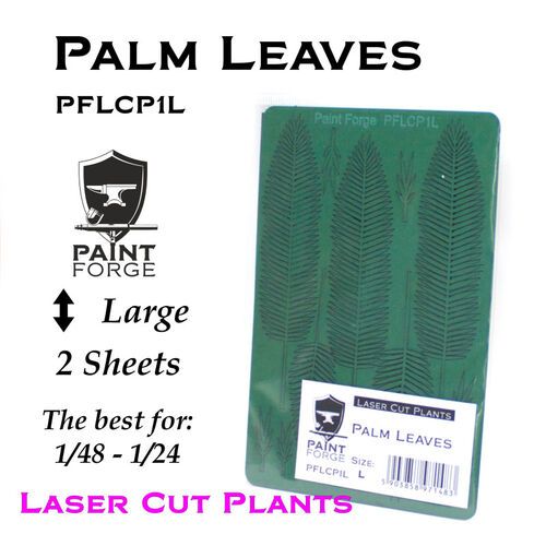 1:48-1:24 Laser Cut Plants - Palm Leaves, Size L (2 Sheets)