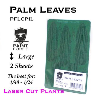 1:48-1:24 Laser Cut Plants - Palm Leaves, Size L (2 Sheets)