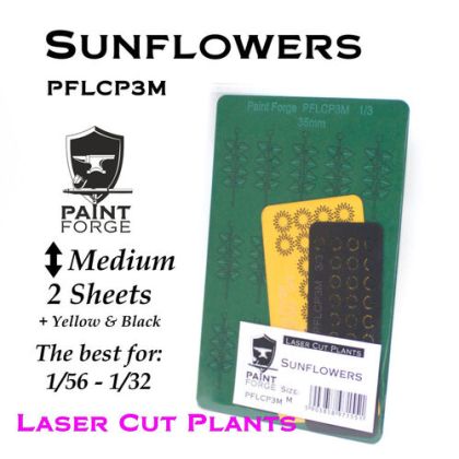 1:56-1:32 Laser Cut Plants - Sunflowers, Size M (2 Sheets)