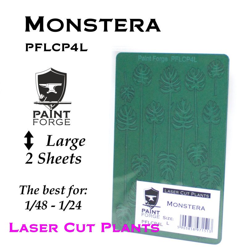 1:48-1:24 Laser Cut Plants - Monstera, Size L (2 Sheets)