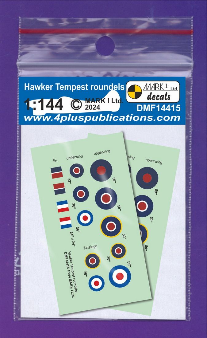 1:144 Tempest roundels & fin flashes (2 sets)