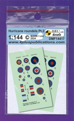 1:144 Hurricane roundels & fin flashes - Part 2 (2 sets)