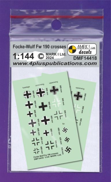1:144 Fw-190 crosses & swastikas (2 sets)