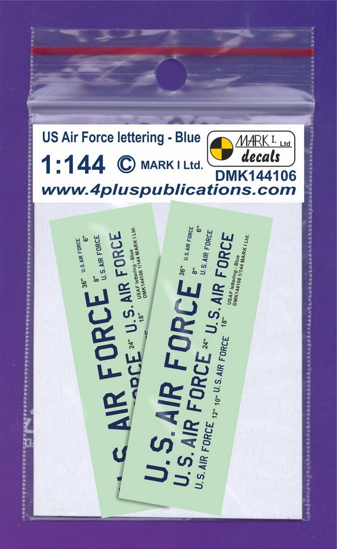 1:144 USAF Lettering - Blue (2 sets)