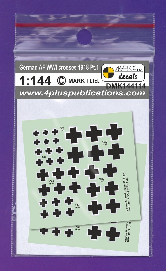 1:144 German WWI Crosses (1918) Part 1 - 2 sets