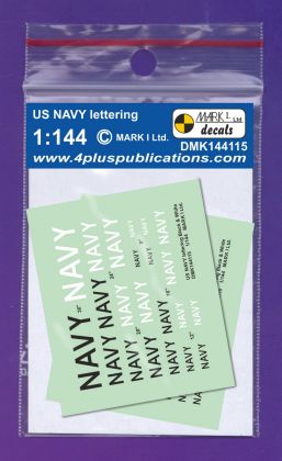 1:144 US Navy lettering - Black & White (2 sets)