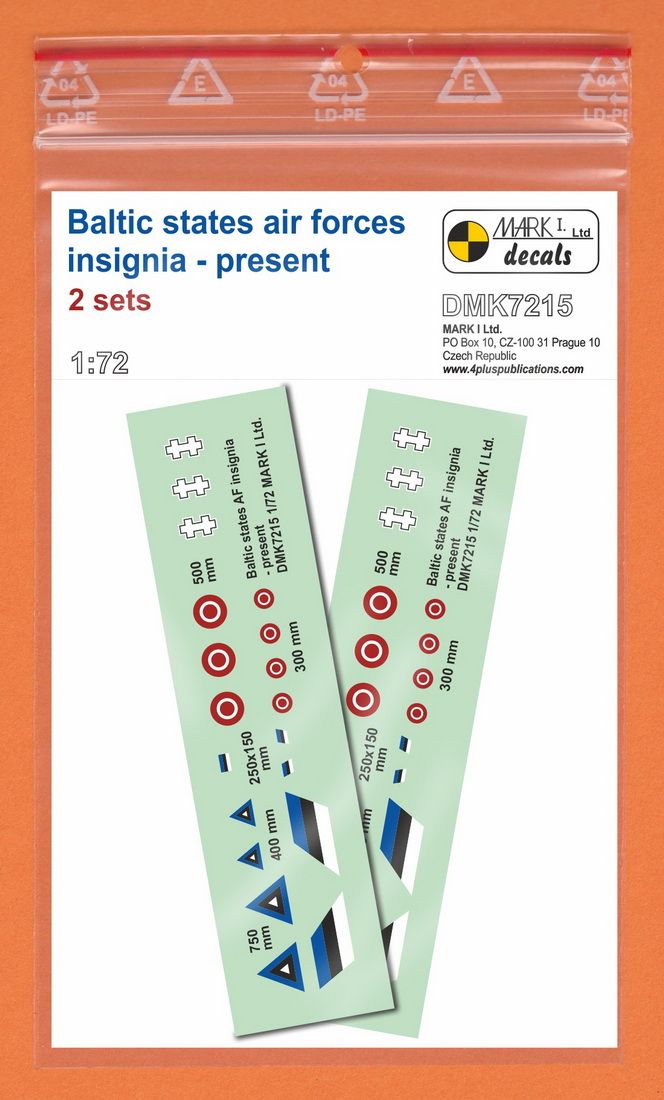 1:72 Baltic States Air Forces Insignia (2 sets)