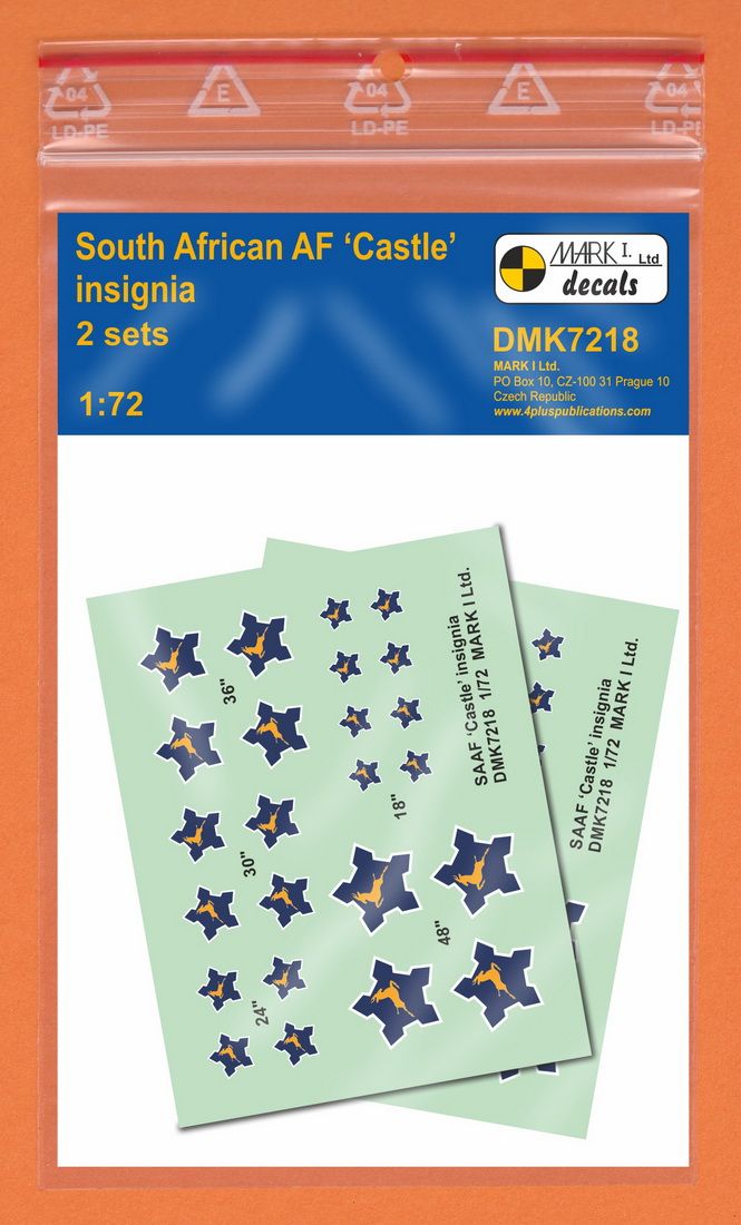1:72 South African AF 'Castle' Insignia - 1958-1981 (2 sets)