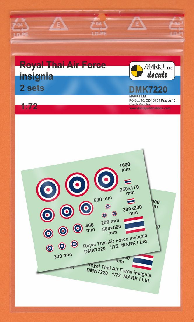 1:72 Royal Thai Air Force Insignia (2 sets)