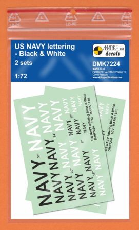 1:72 US Navy lettering – Black & White