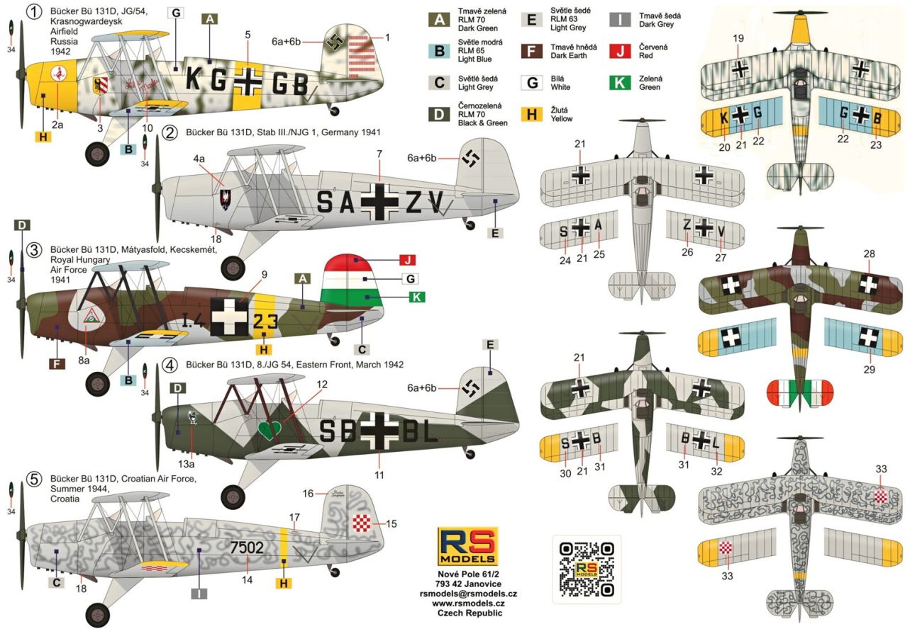 1:48 Bücker Bü 131D