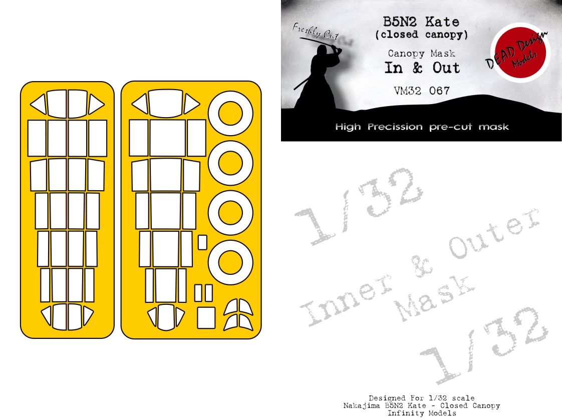1:32 B5N2 Kate (Closed Canopy) Canopy Mask In And Out