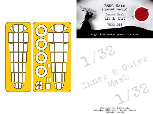 1:32 B5N2 Kate (Opened Canopy) Canopy Mask In And Out