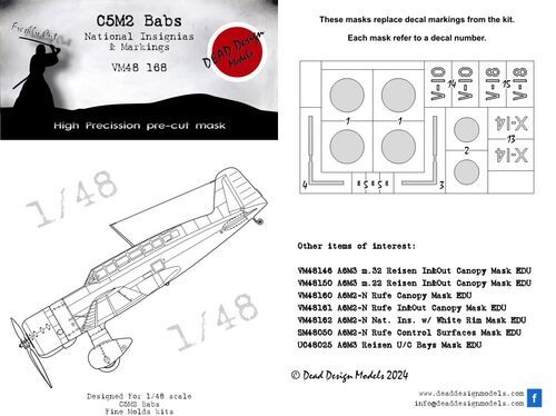 1:48 C5M2 Babs National Insignias And Markings (For Fine Molds Kits)
