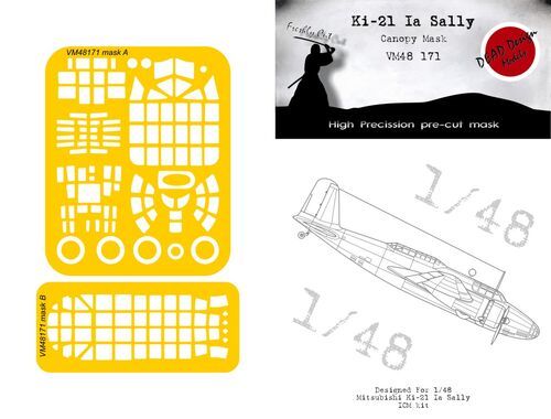 1:48 Ki-21 Ia Sally Canopy Mask (For ICM Kits)