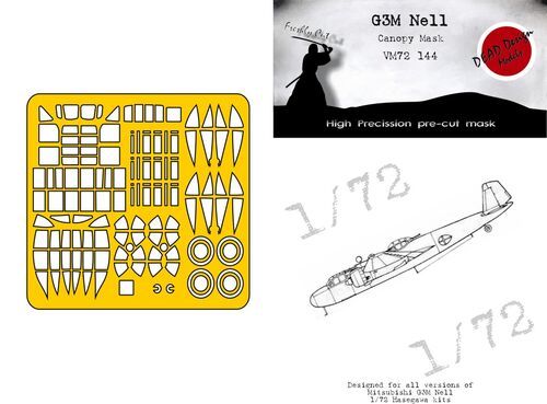 1:72 Mitsubishi G3M Nell - Canopy Mask (for Hasegawa kits)