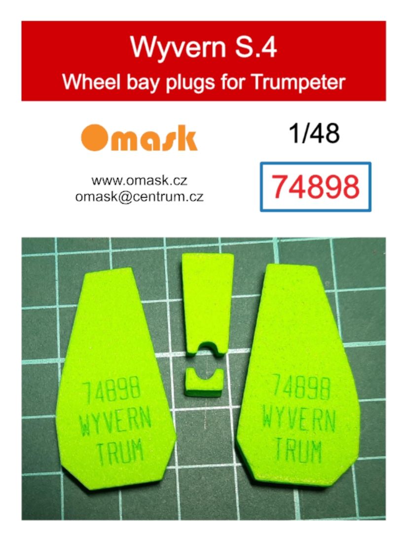 1:48 Wyvern S.4 wheel bay plugs (for Trumpeter)