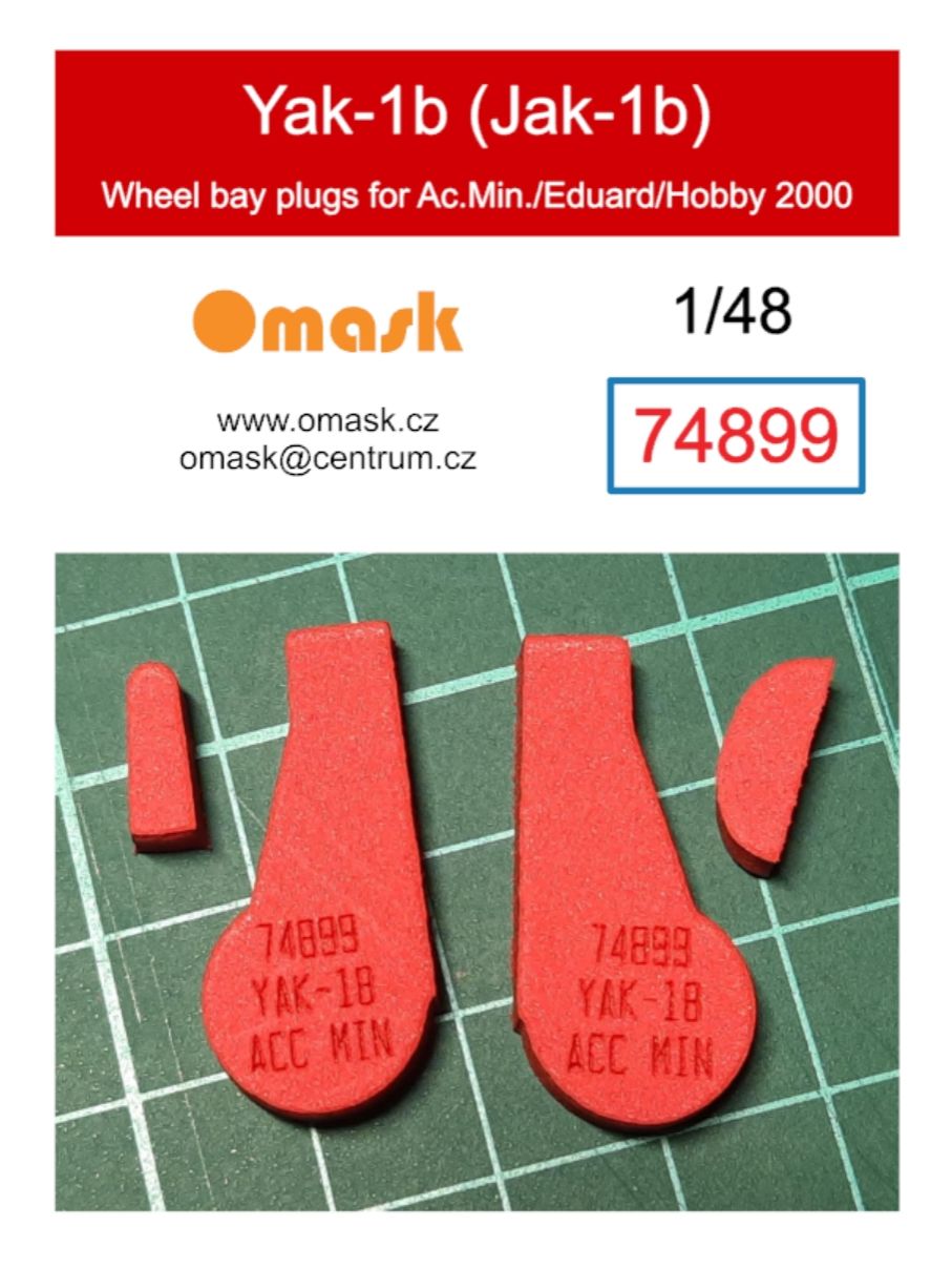 1:48 Jak-1b wheel bay plugs (for Accurate Miniatures/Eduard/Hobby 2000)